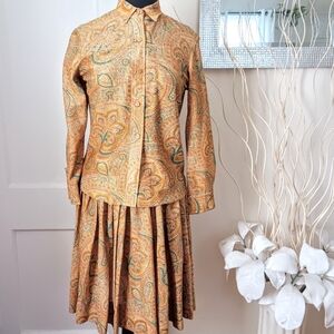 1960's Gold Lurex 2 Piece Set